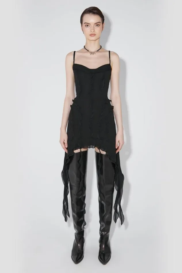 Dresses Women MISBHV Chiffon Mini Dress Black