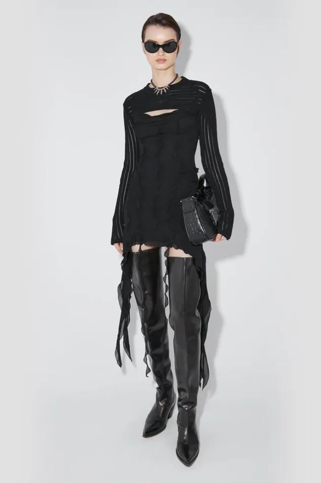 Dresses Women MISBHV Chiffon Mini Dress Black