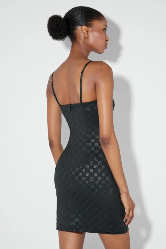 Dresses Women MISBHV Monogram Spaghetti Mini Dress Black