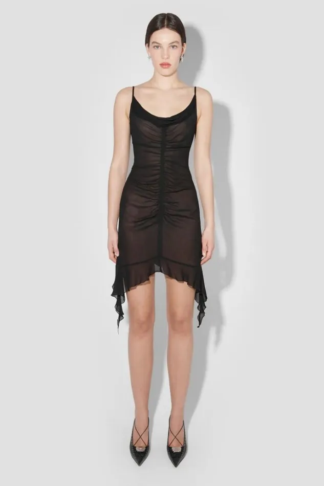 Dresses Women MISBHV Recycled Viscose Chiffon Mini Dress Black