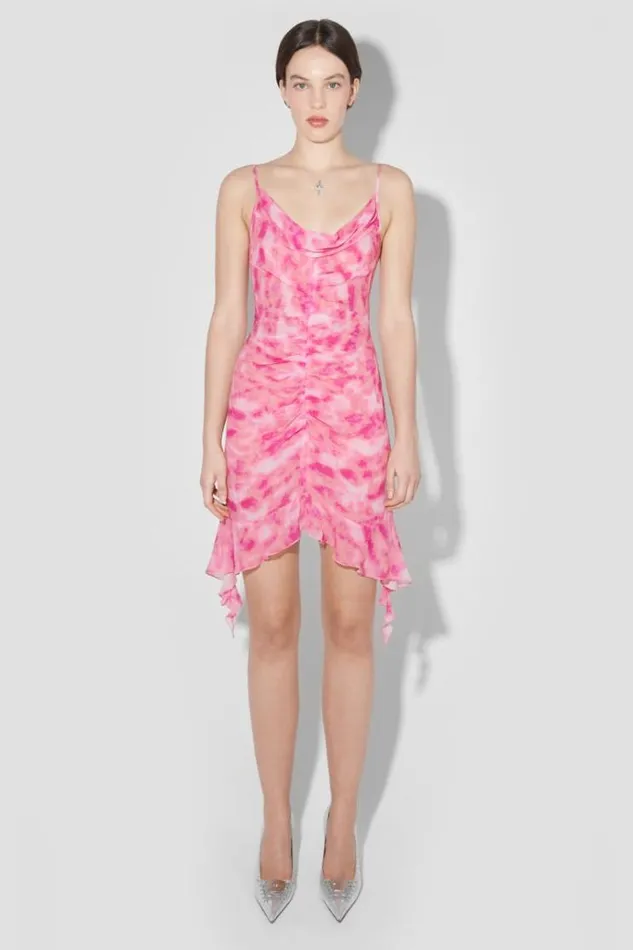 Dresses Women MISBHV Recycled Viscose Chiffon Mini Dress Pink