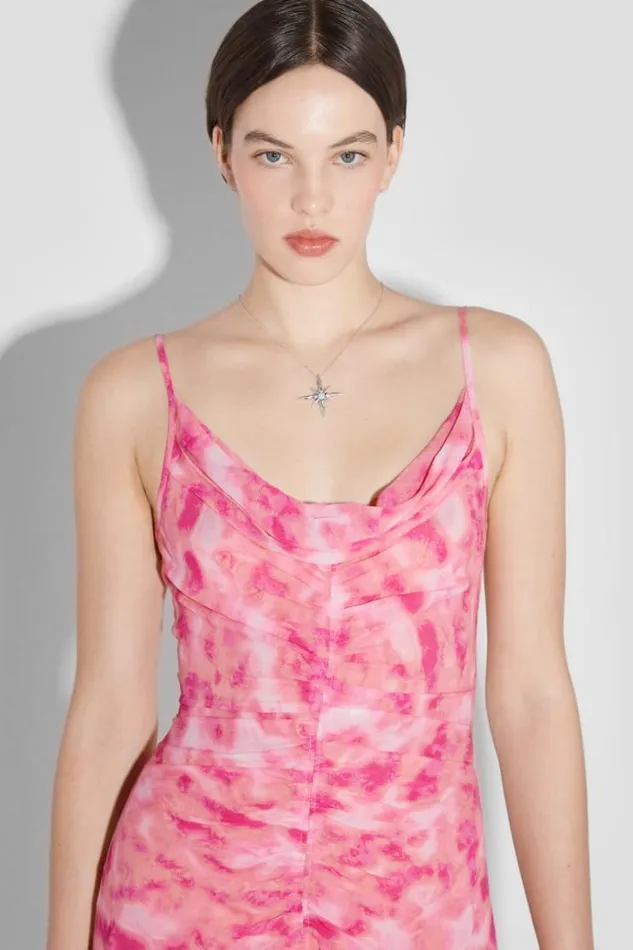 Dresses Women MISBHV Recycled Viscose Chiffon Mini Dress Pink