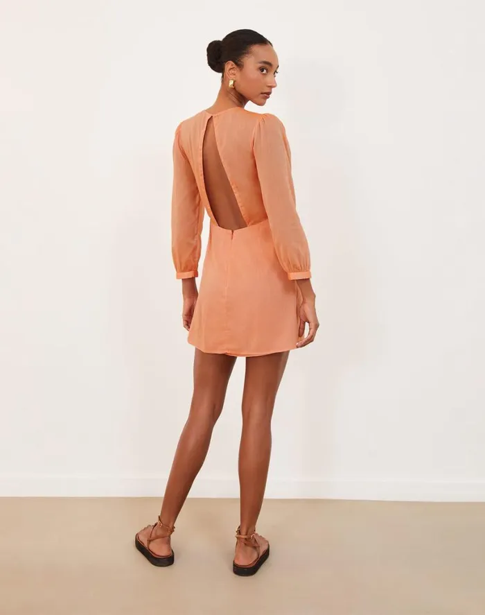 Dresses Women ViX Paula Hermanny Amelia Detail Short Dress 8211 Grapefruit