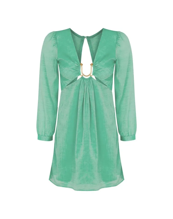 Dresses Women ViX Paula Hermanny Amelia Detail Short Dress 8211 Seagreen