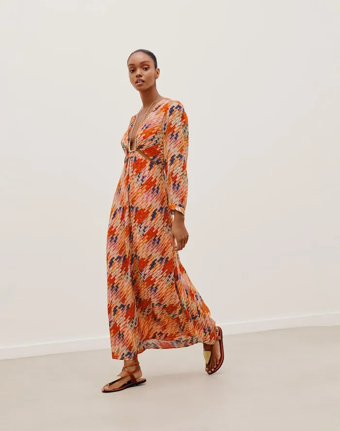 Dresses Women ViX Paula Hermanny Amelie Detail Long Dress 8211 Pixie