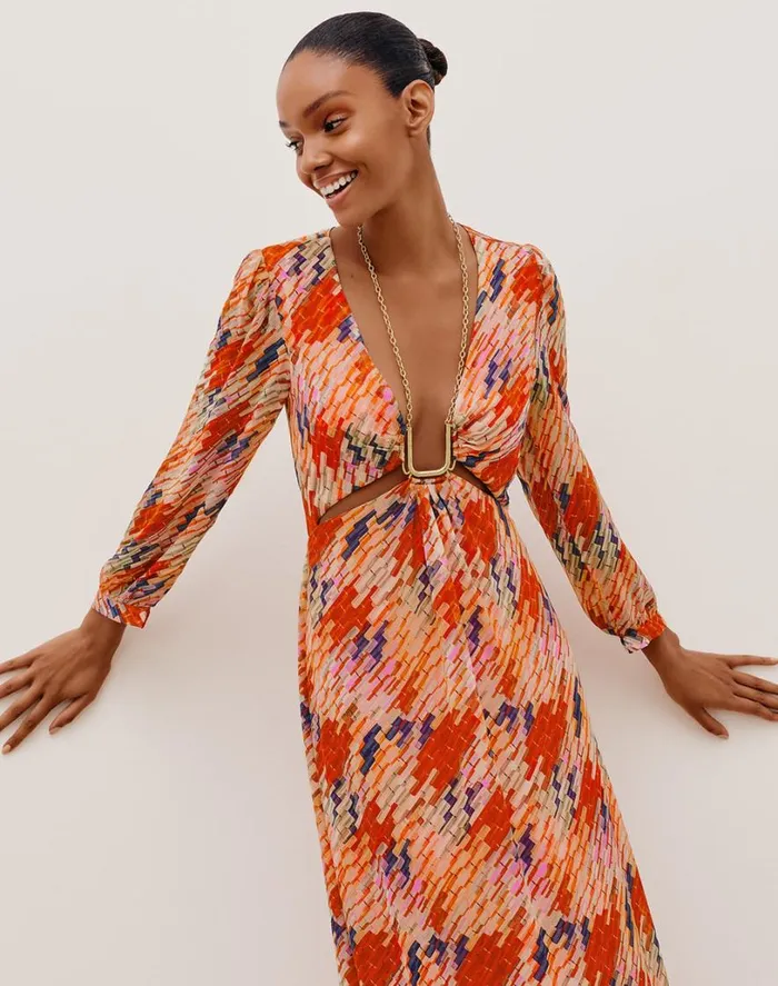 Dresses Women ViX Paula Hermanny Amelie Detail Long Dress 8211 Pixie