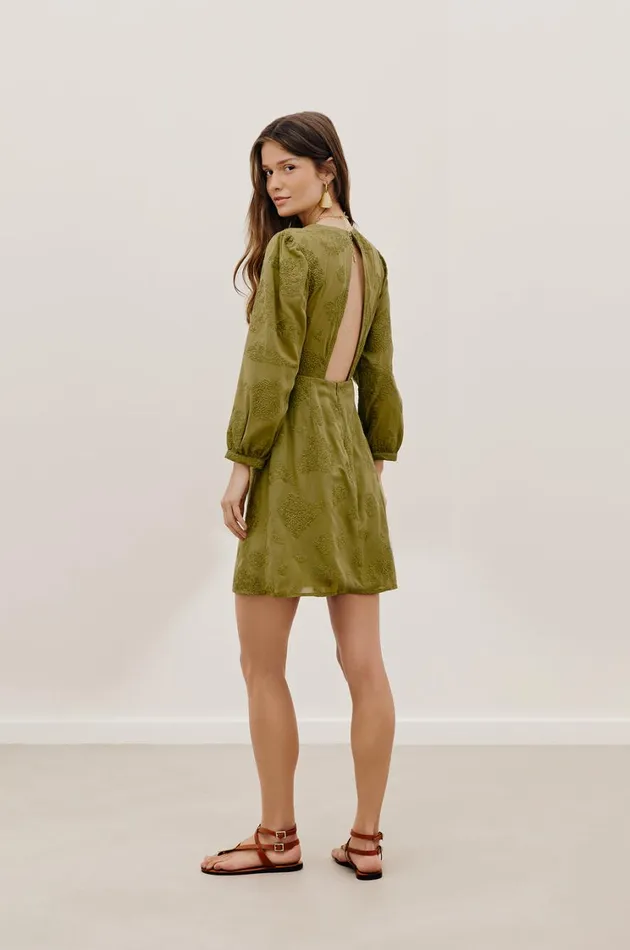 Dresses Women ViX Paula Hermanny Amelie Short Dress 8211 Avocado