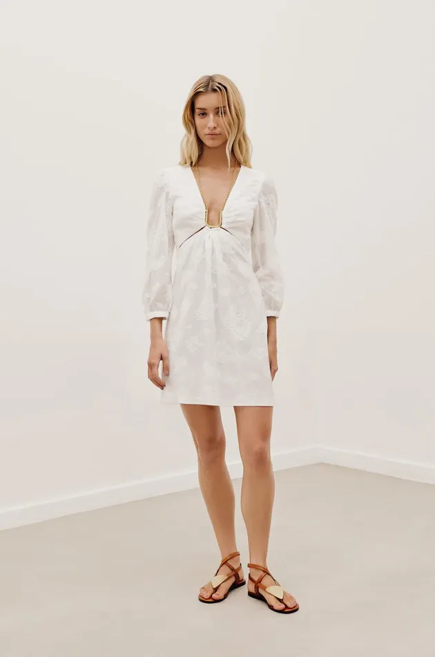 Dresses Women ViX Paula Hermanny Amelie Short Dress 8211 Off White