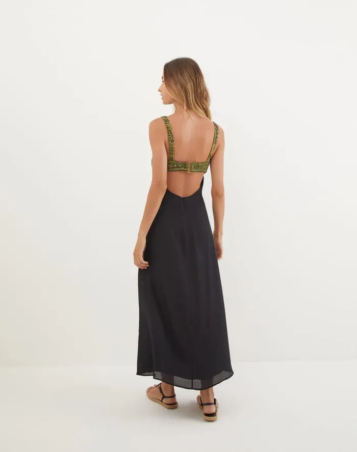 Dresses Women ViX Paula Hermanny Aria Long Dress 8211 Black