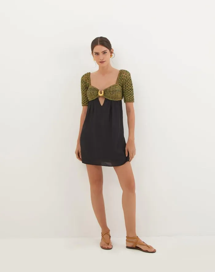 Dresses Women ViX Paula Hermanny Aria Short Dress 8211 Black