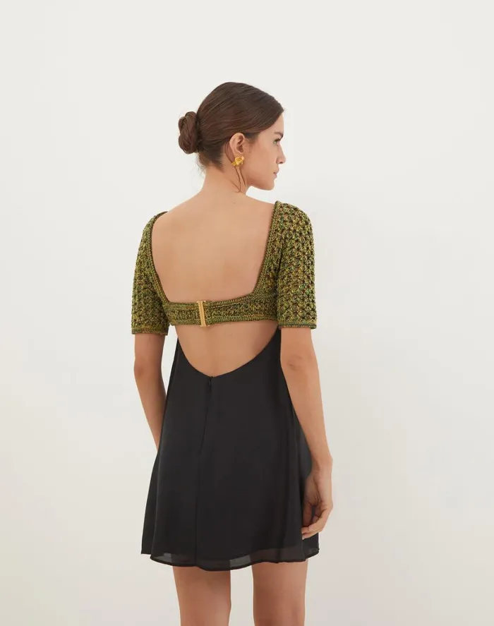 Dresses Women ViX Paula Hermanny Aria Short Dress 8211 Black