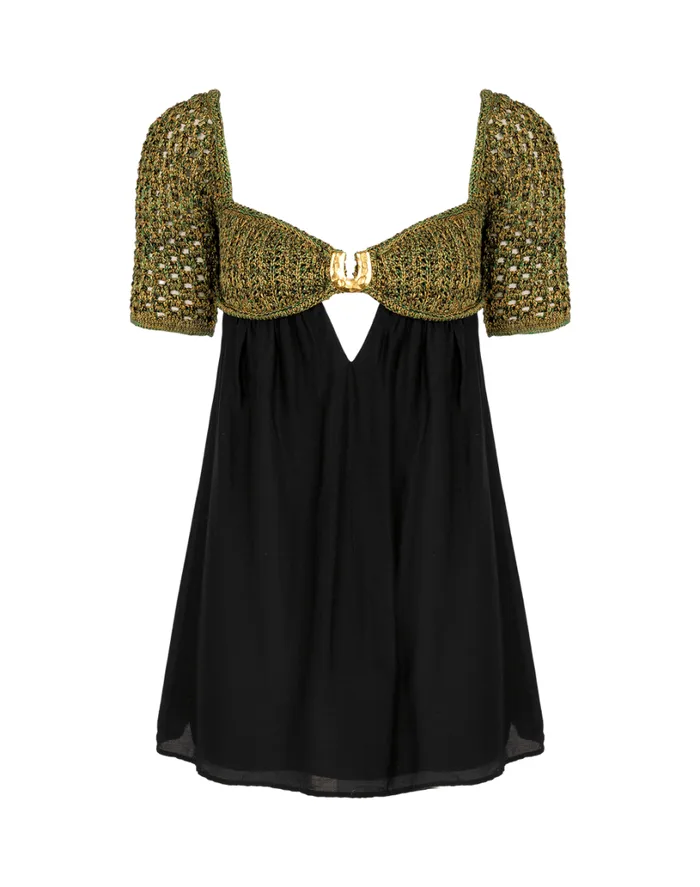Dresses Women ViX Paula Hermanny Aria Short Dress 8211 Black