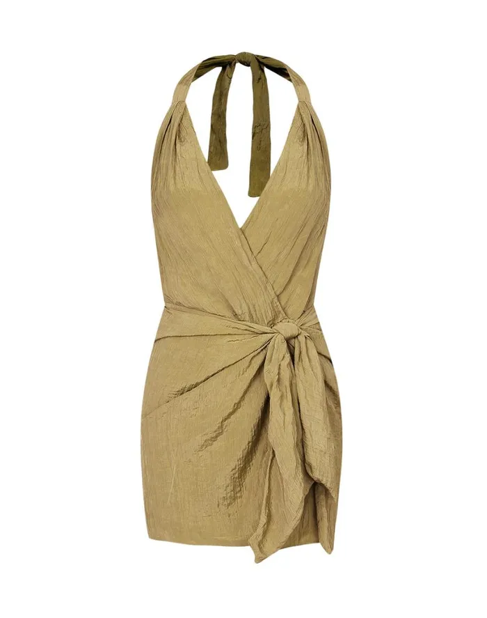 Dresses Women ViX Paula Hermanny Cane Short Dress 8211 Olivine