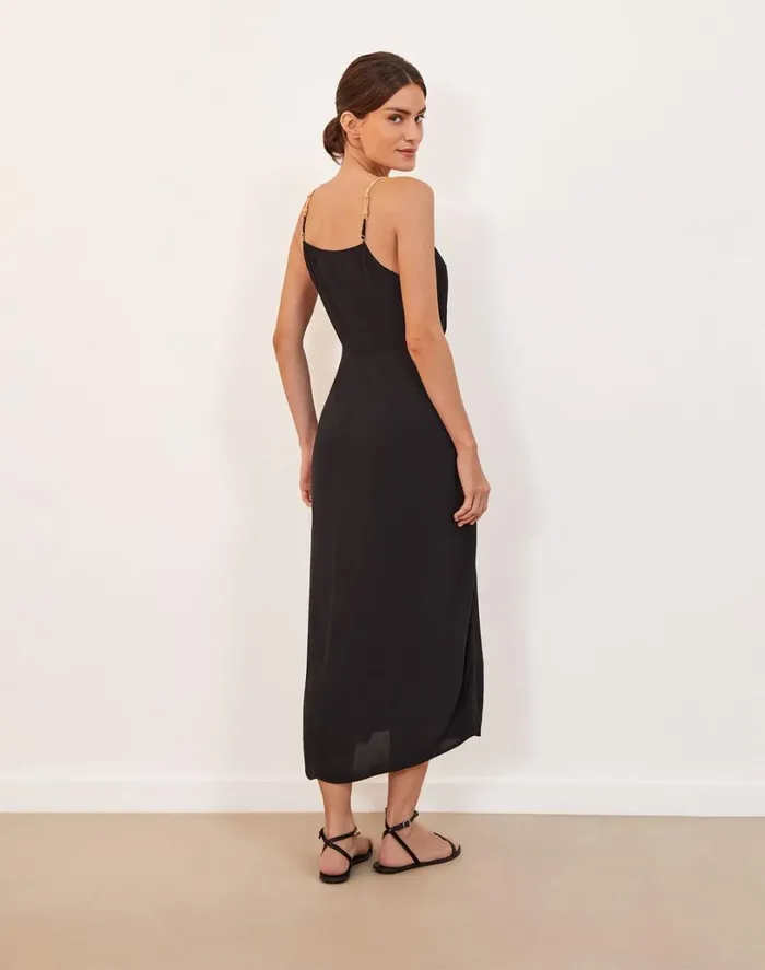 Dresses Women ViX Paula Hermanny Carly Detail Midi Dress 8211 Black