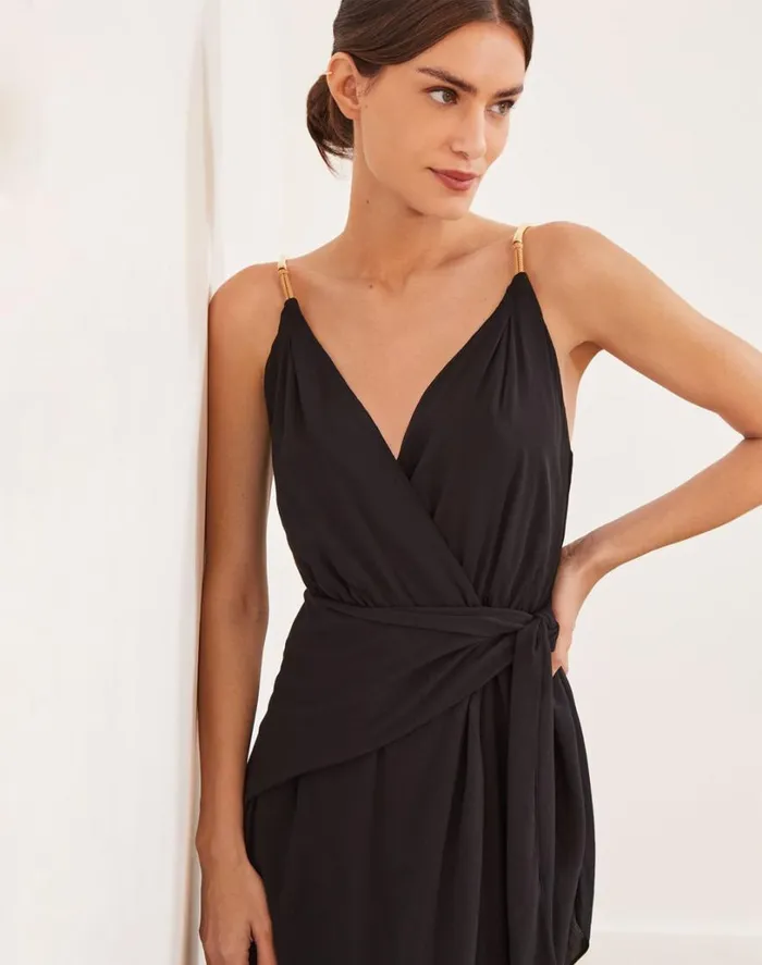 Dresses Women ViX Paula Hermanny Carly Detail Midi Dress 8211 Black