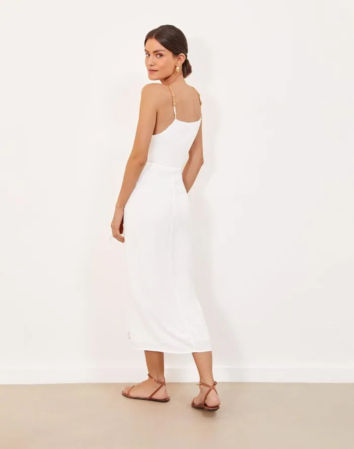 Dresses Women ViX Paula Hermanny Carly Detail Midi Dress 8211 Off White