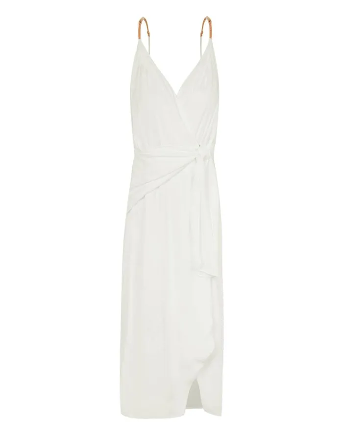 Dresses Women ViX Paula Hermanny Carly Detail Midi Dress 8211 Off White