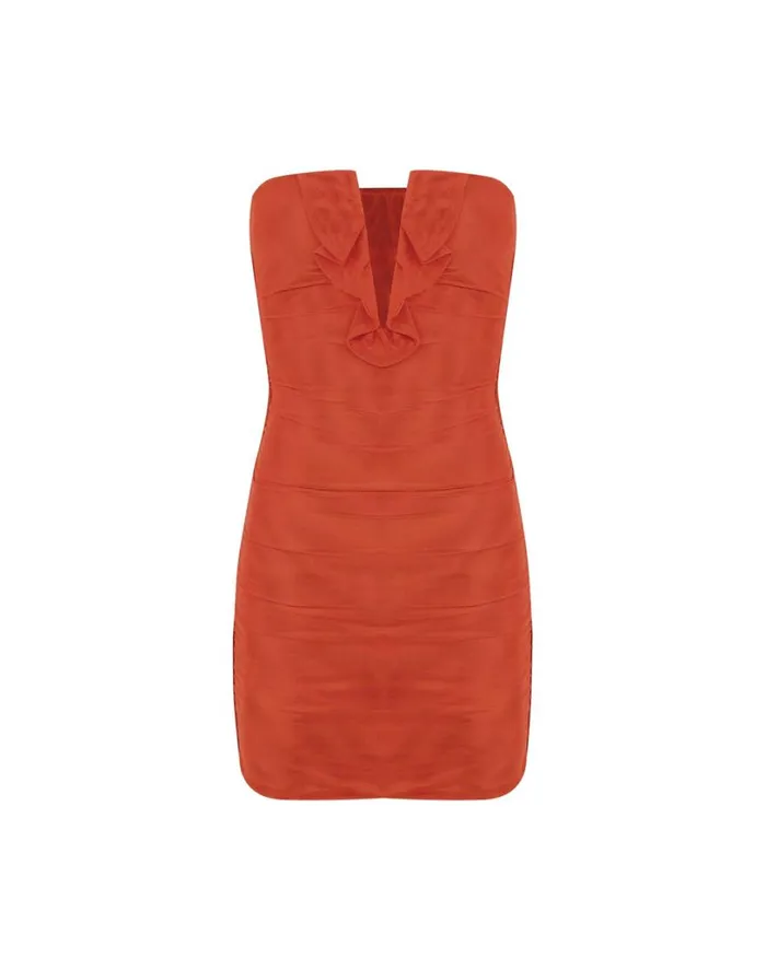 Dresses Women ViX Paula Hermanny Chrissy Short Dress 8211 Grapefruit