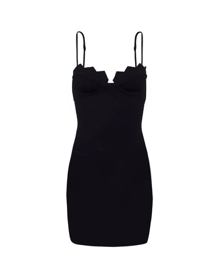 Dresses Women ViX Paula Hermanny Firenze Imani Short Dress 8211 Black