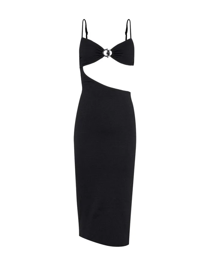 Dresses Women ViX Paula Hermanny Firenze Kelly Detail Midi Dress 8211 Black