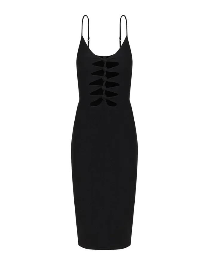 Dresses Women ViX Paula Hermanny Firenze Seraphine Midi Dress 8211 Black