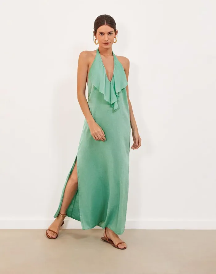 Dresses Women ViX Paula Hermanny Gaia Long Dress 8211 Seagreen