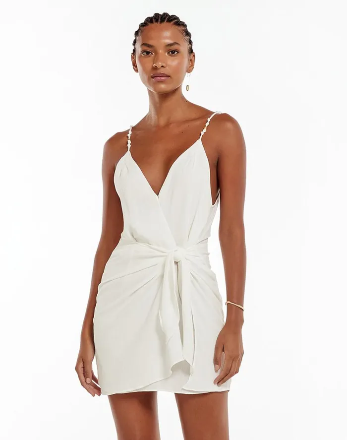 Dresses Women ViX Paula Hermanny Gisa Short Dress 8211 Off White
