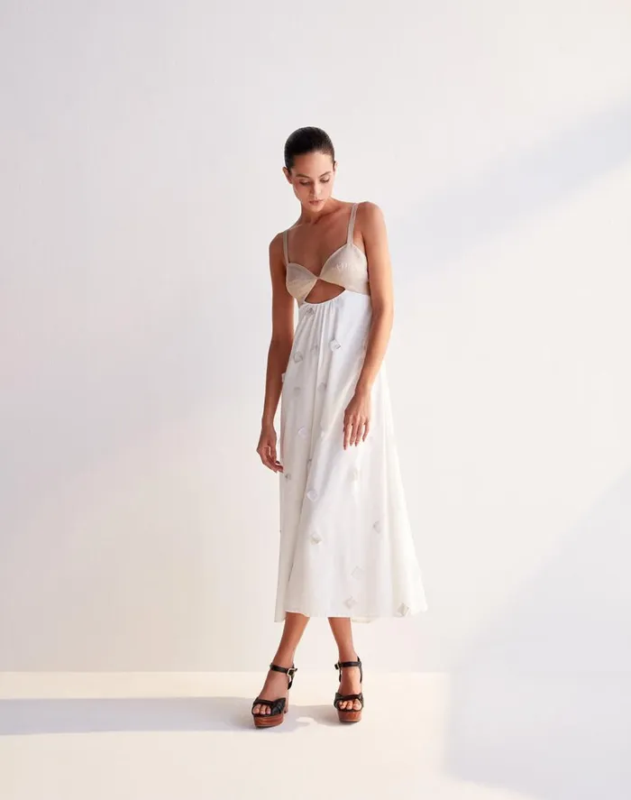 Dresses Women ViX Paula Hermanny Goldie Long Dress 8211 Natural