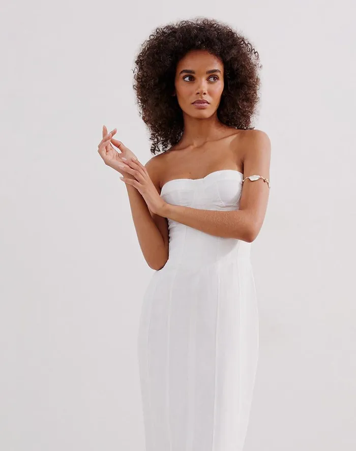 Dresses Women ViX Paula Hermanny Inara Midi Dress 8211 Off White