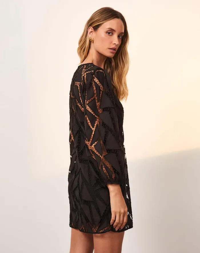 Dresses Women ViX Paula Hermanny Julieta Short Dress 8211 Black