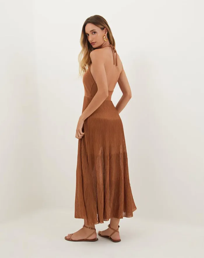 Dresses Women ViX Paula Hermanny Knit Nina Long Dress 8211 Camel