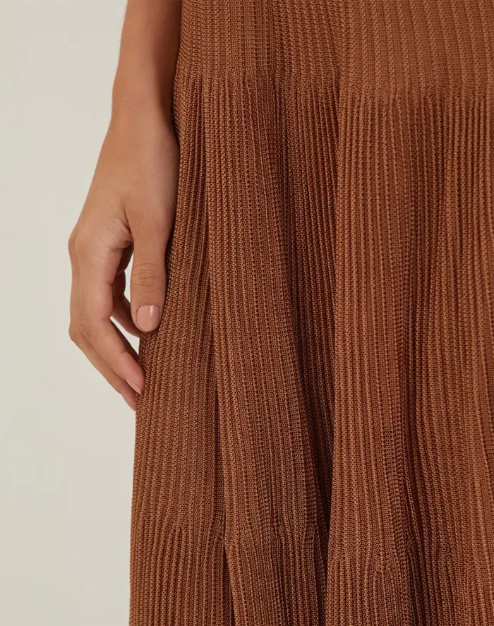 Dresses Women ViX Paula Hermanny Knit Nina Long Dress 8211 Camel