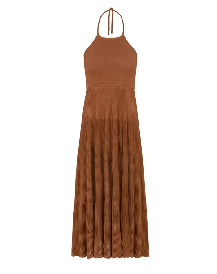 Dresses Women ViX Paula Hermanny Knit Nina Long Dress 8211 Camel