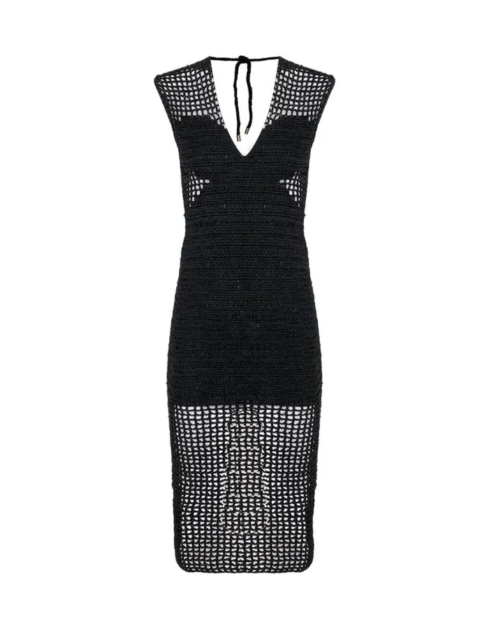Dresses Women ViX Paula Hermanny Knit Peggy Midi Dress 8211 Black