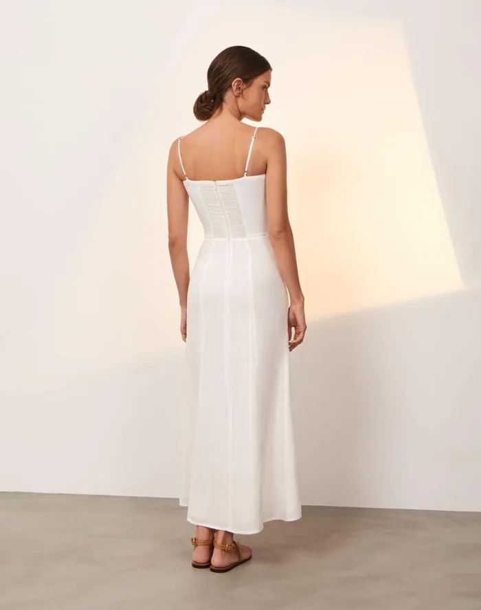 Dresses Women ViX Paula Hermanny Lilith Detail Long Dress 8211 Off White