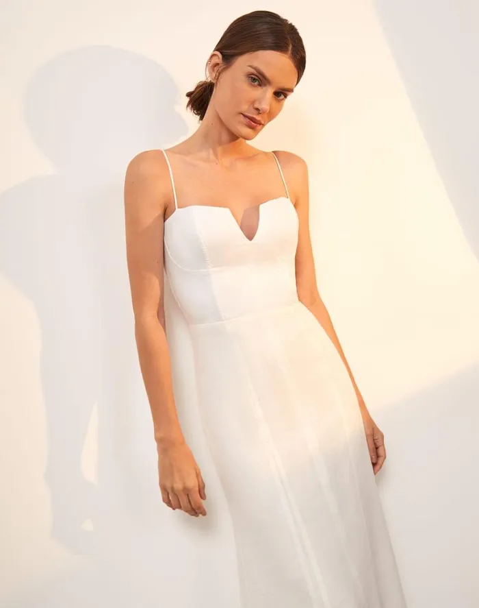 Dresses Women ViX Paula Hermanny Lilith Detail Long Dress 8211 Off White
