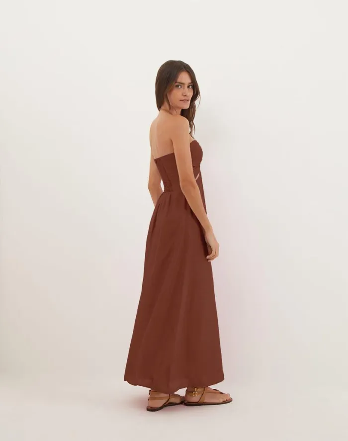 Dresses Women ViX Paula Hermanny Melina Detail Midi Dress 8211 Nutshell