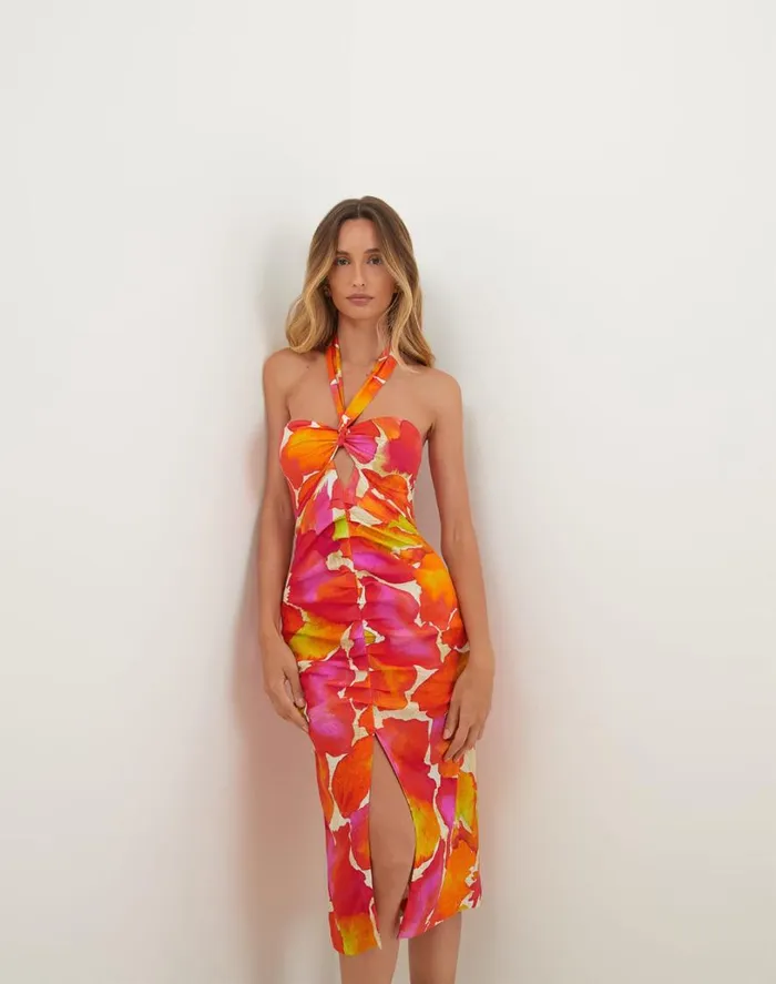 Dresses Women ViX Paula Hermanny Naori Midi Dress 8211 Gal