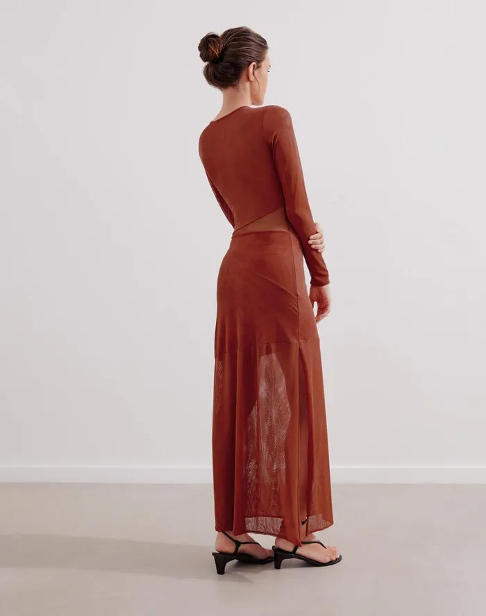 Dresses Women ViX Paula Hermanny Nora Long Dress 8211 Brick
