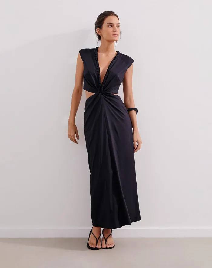 Dresses Women ViX Paula Hermanny Raira Detail Long Dress 8211 Black