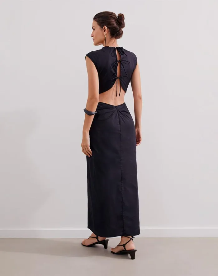 Dresses Women ViX Paula Hermanny Raira Detail Long Dress 8211 Black