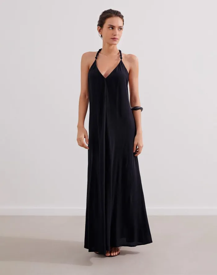 Dresses Women ViX Paula Hermanny Remi Detail Long Dress 8211 Black