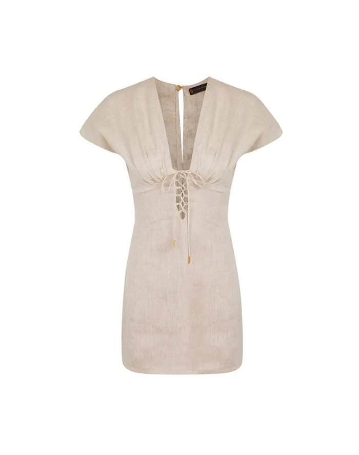Dresses Women ViX Paula Hermanny Saskia Short Dress 8211 Natural
