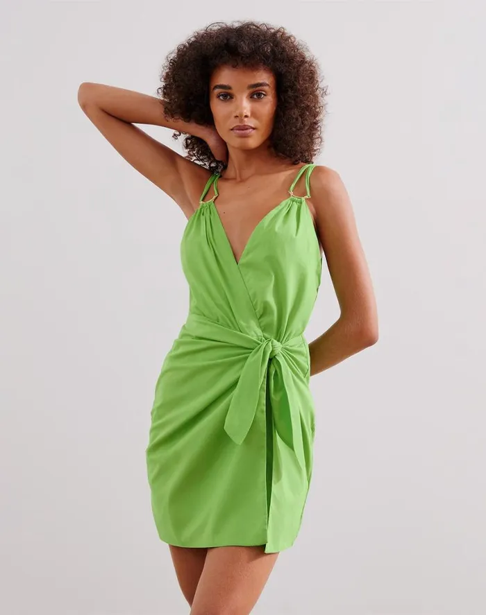 Dresses Women ViX Paula Hermanny Shiso Short Dress 8211 Acid Green
