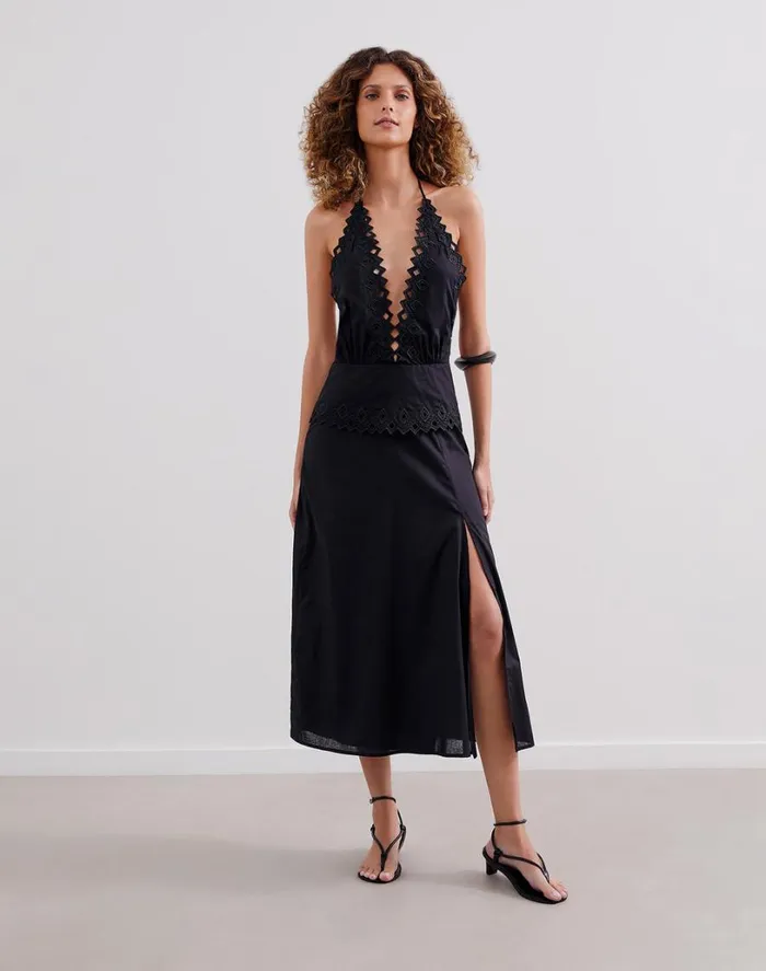 Dresses Women ViX Paula Hermanny Tara Midi Dress 8211 Black