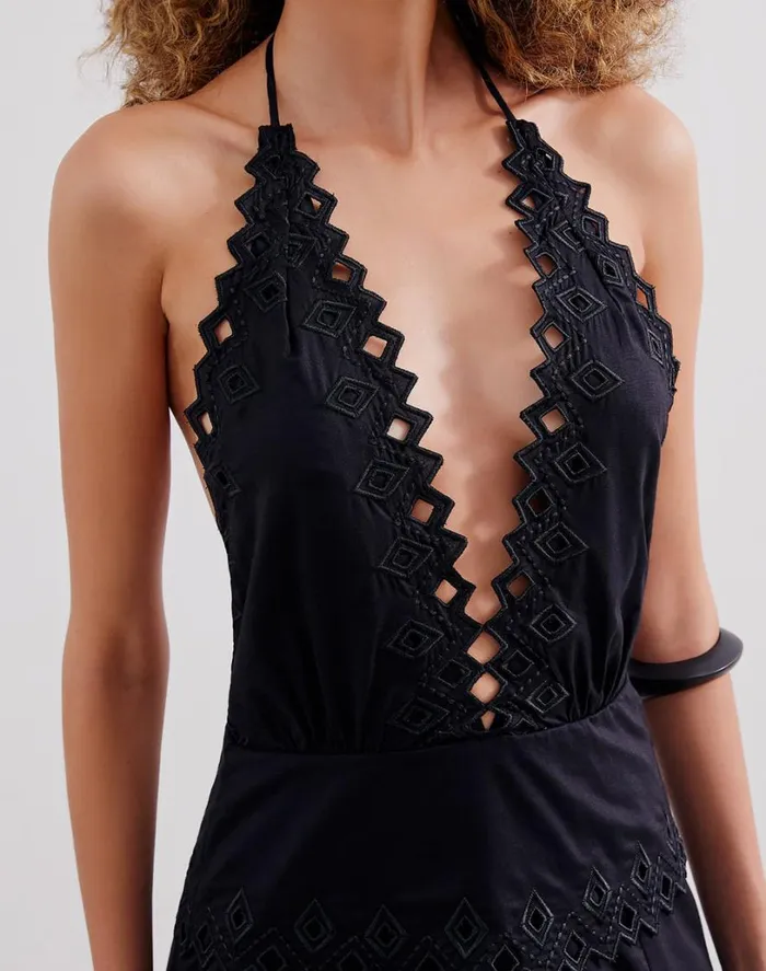 Dresses Women ViX Paula Hermanny Tara Midi Dress 8211 Black