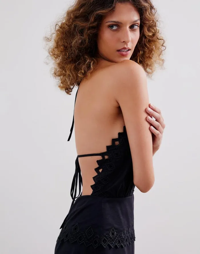 Dresses Women ViX Paula Hermanny Tara Midi Dress 8211 Black