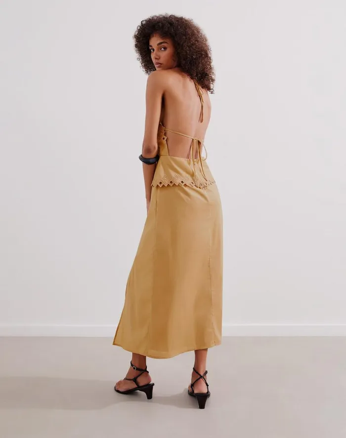 Dresses Women ViX Paula Hermanny Tara Midi Dress 8211 Walnut
