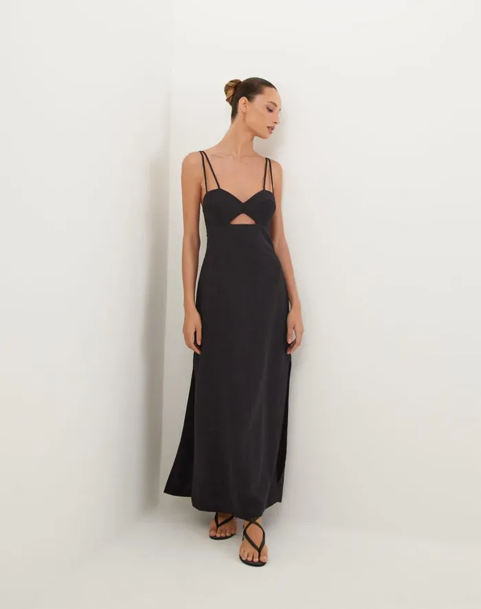Dresses Women ViX Paula Hermanny Tats Midi Dress 8211 Black