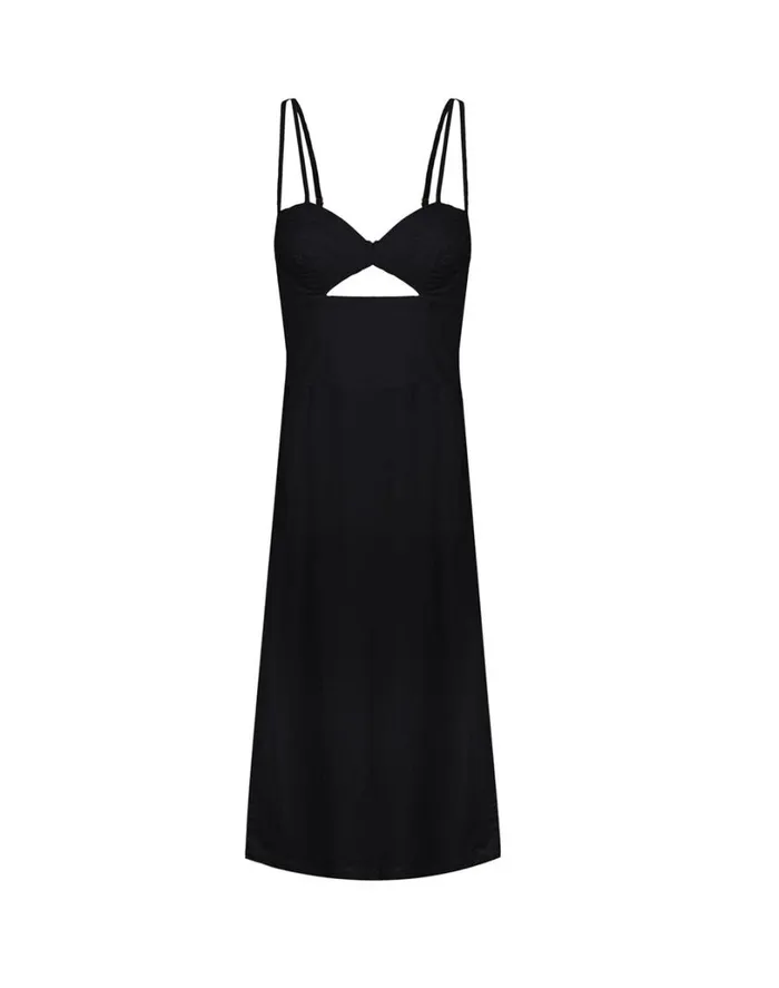 Dresses Women ViX Paula Hermanny Tats Midi Dress 8211 Black